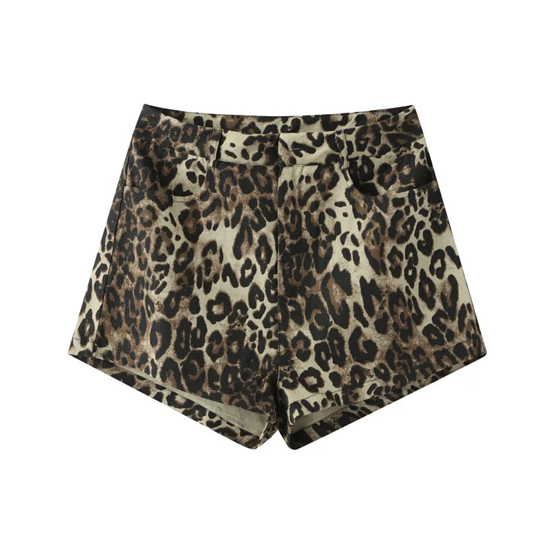 Mona™ - Short med Leopardtryck