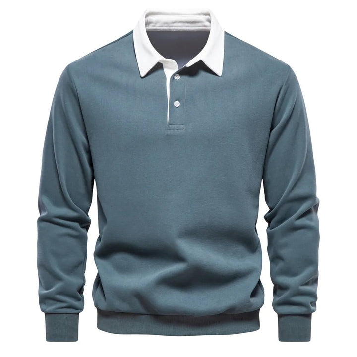 Alvin™ - Långärmad Polo Tröja - Stil i Stockholm