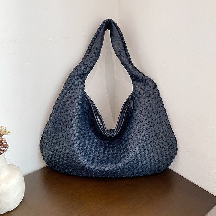 Elle - Toteväska i Vävt Läder