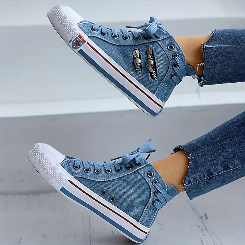 Sneakers i Canvas med Snörning - Stil i Stockholm