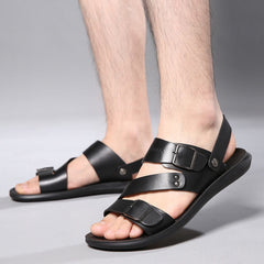 Antonio - Sandalen aus Spaltleder mit Schnalle