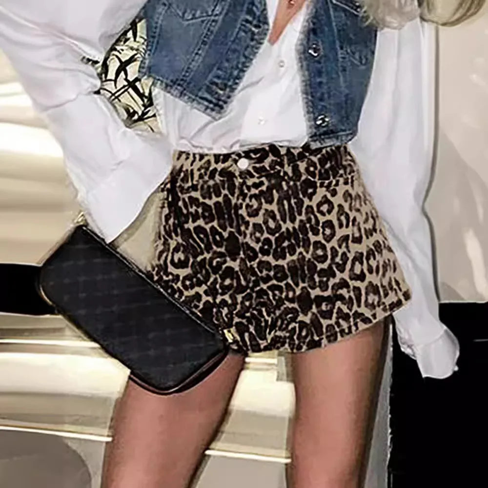 Mona™ - Short med Leopardtryck