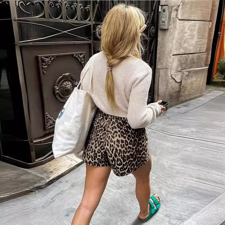 Mona™ - Short med Leopardtryck