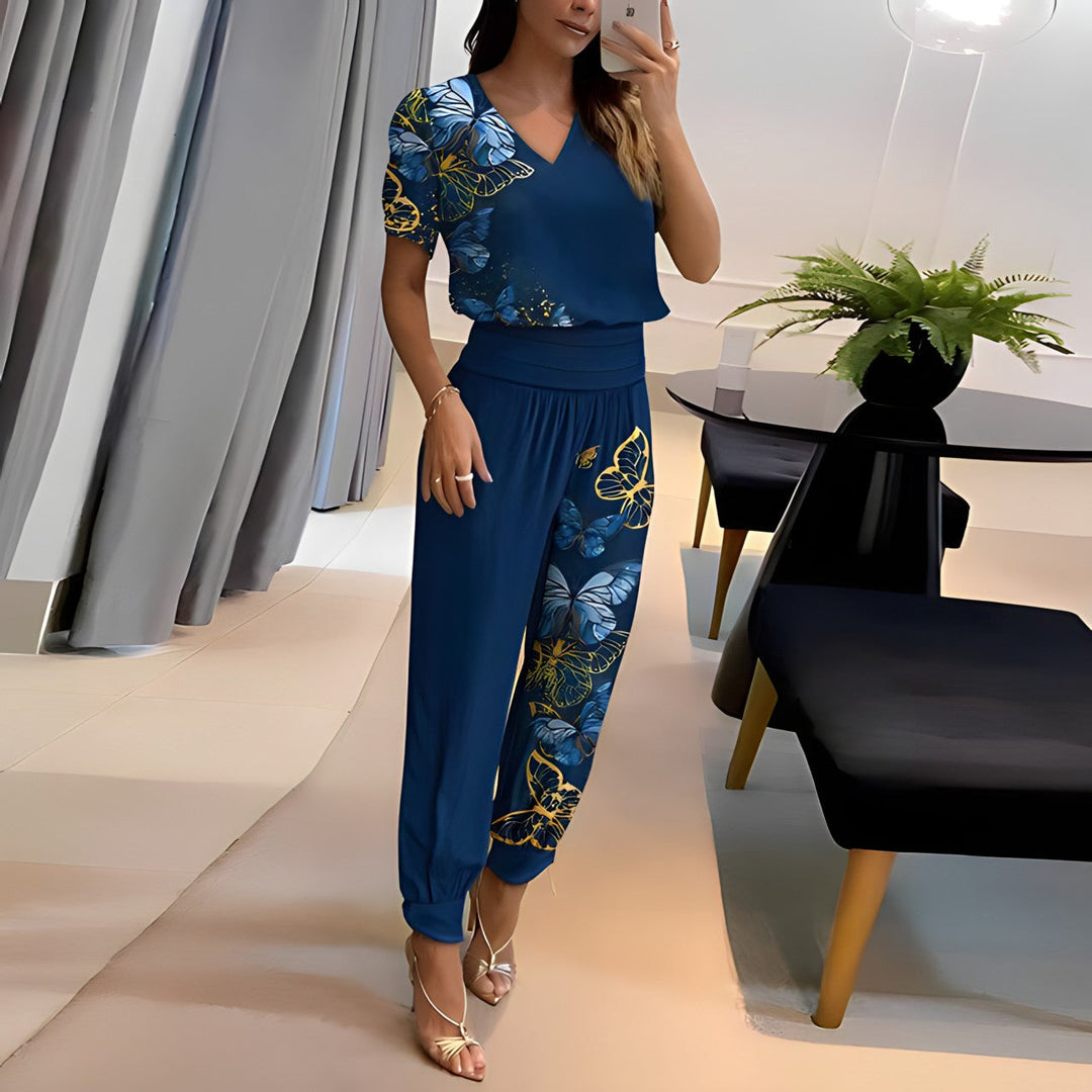 Selena™ - Moderiktigt Set med Blus och Byxor