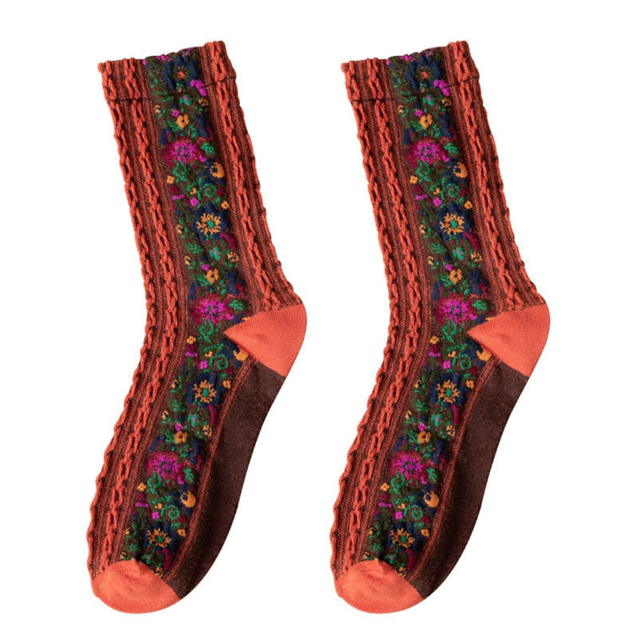 LuxeSock - Fuktabsorberande Strumpor med Blommor