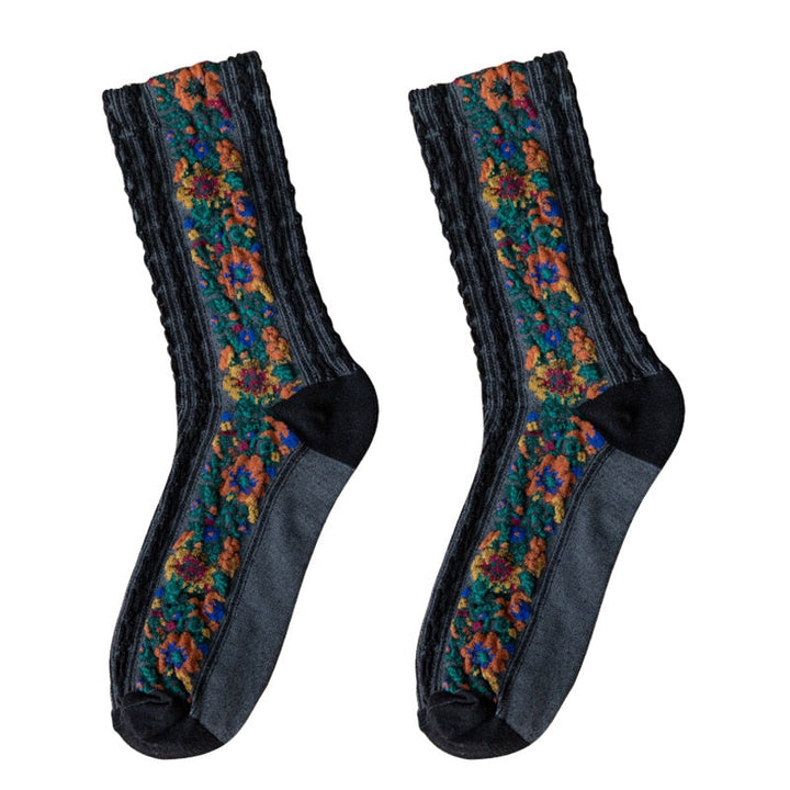 LuxeSock - Fuktabsorberande Strumpor med Blommor