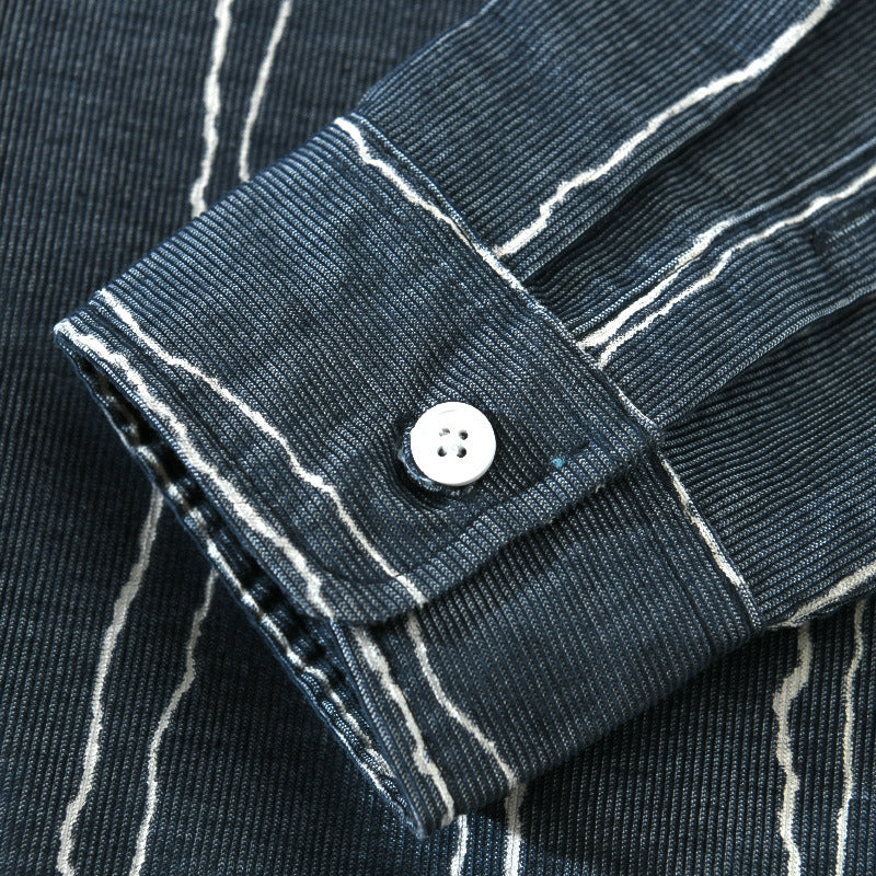 Matt™ - Vintage Randig Skjorta