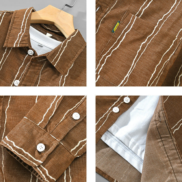 Matt™ - Vintage Randig Skjorta