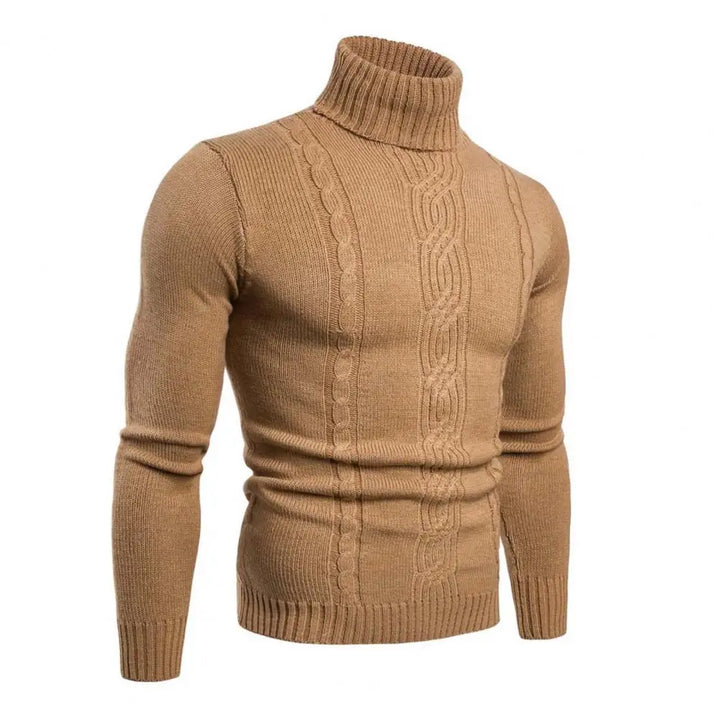 Berto - Varm Stickad Tröja med Turtleneck