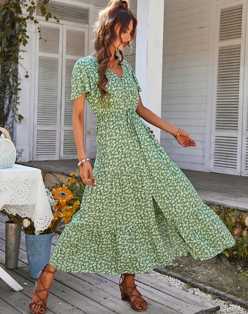 Mariam™ - Vintage-Klänning med Blommigt Tryck