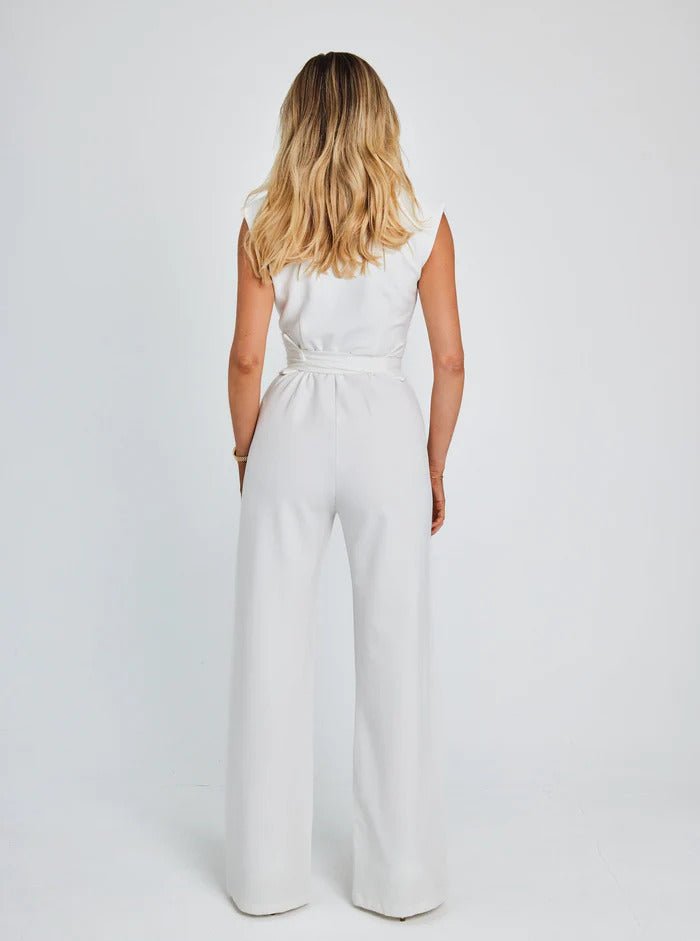 Ärmlös Jumpsuit med Bälte - Stil i Stockholm