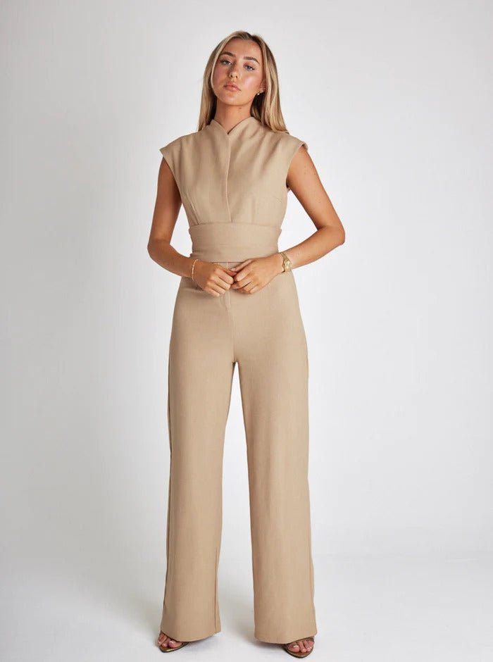 Ärmlös Jumpsuit med Bälte - Stil i Stockholm