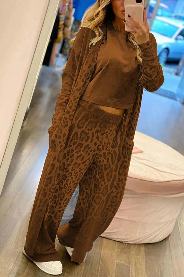 Leah™ - Set med Leopardmönster