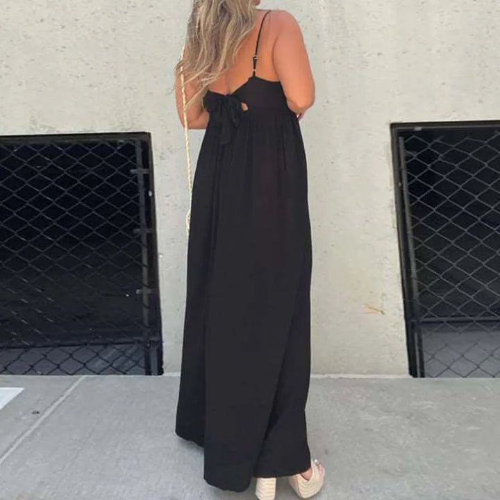 Effortless Jumpsuit med Vida Ben och V-ringning - Stil i Stockholm