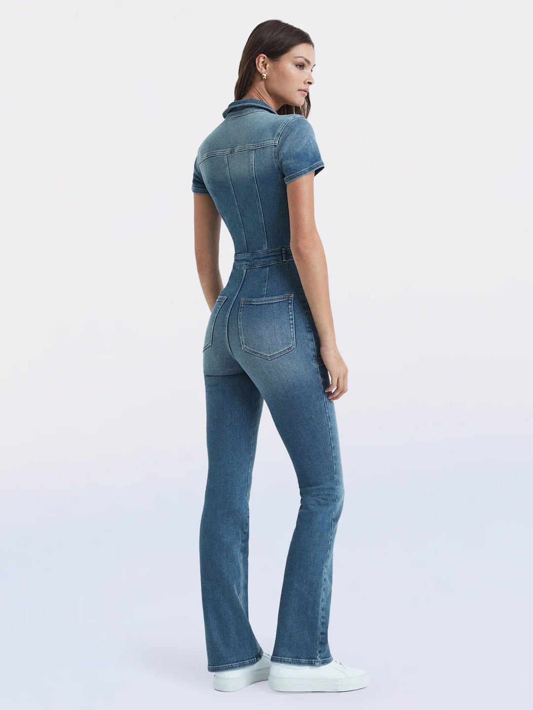 Emma™ - Smal Bootcut Denim Jumpsuit - Stil i Stockholm