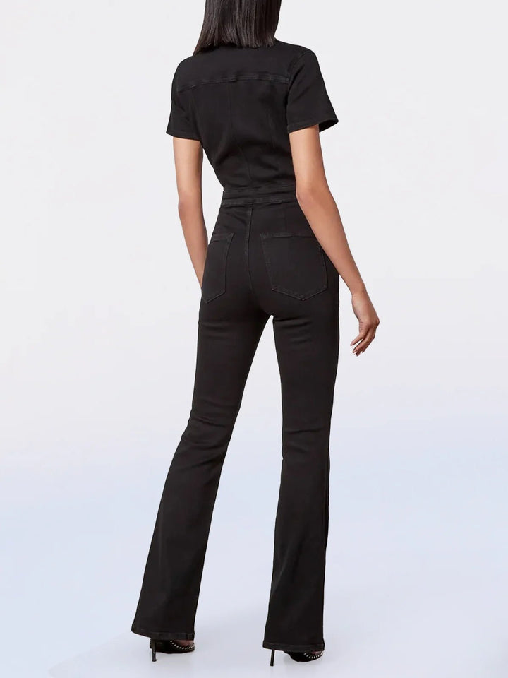 Emma™ - Smal Bootcut Denim Jumpsuit - Stil i Stockholm