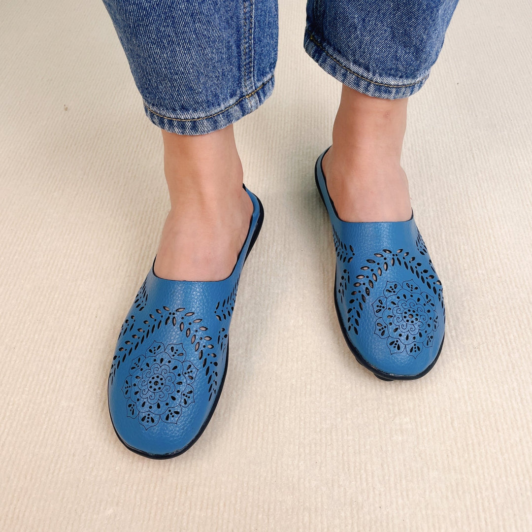 Nellie™ - Hålade Loafers i Läder - Stil i Stockholm