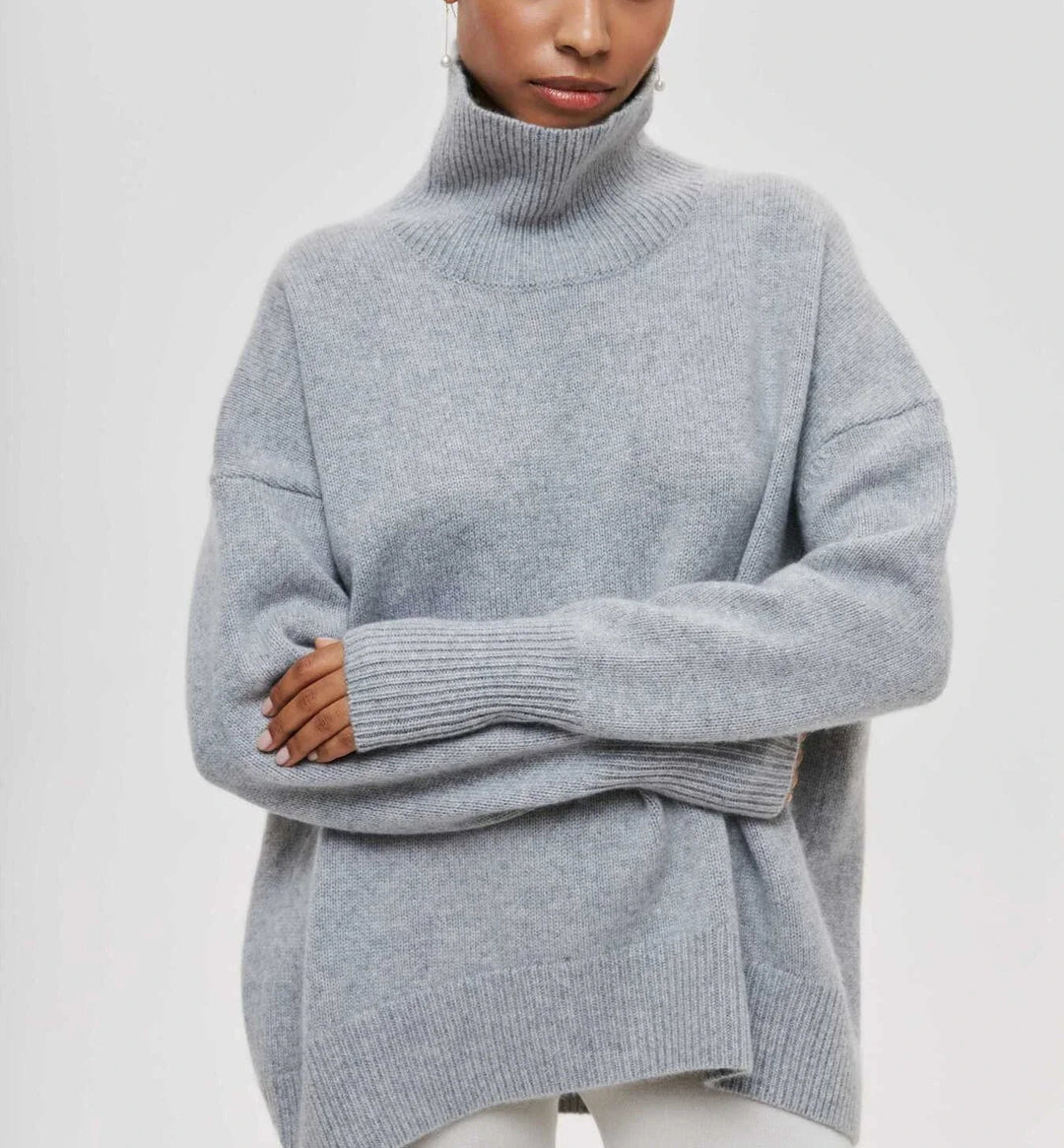 Oversized Tröja med Turtleneck i Bomull - Stil i Stockholm