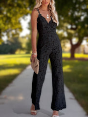 Lucia™ - V-Ausschnitt Spitze Jumpsuit