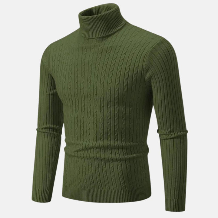 Varm Stickad Turtleneck Tröja För Män - Stil i Stockholm