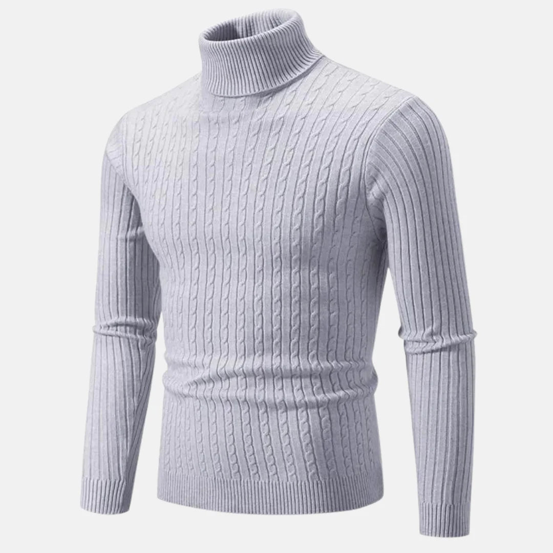 Varm Stickad Turtleneck Tröja För Män - Stil i Stockholm